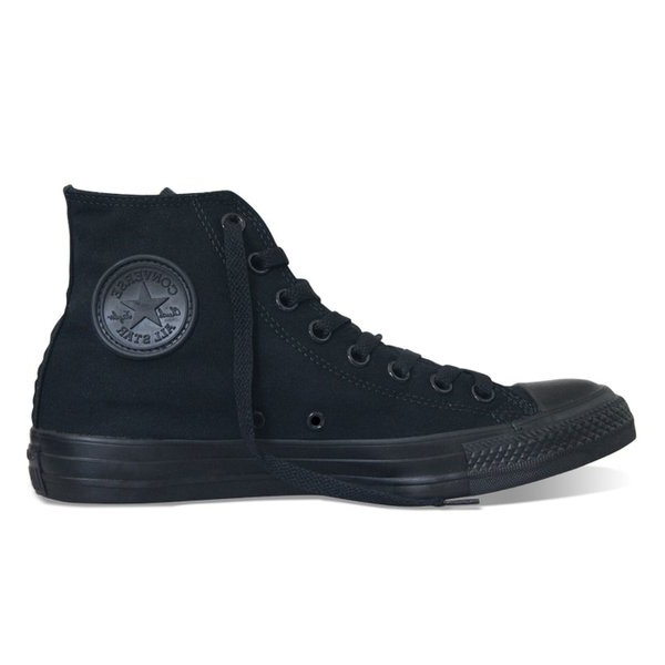 Sepatu Sneakers Casual Unisex Converse Chuck Taylor All Star Hi Mono Black M3310C