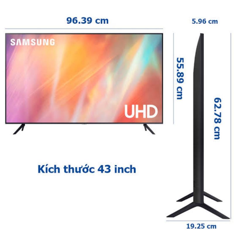 TV SAMSUNG UA43AU7000 Crystal 4K UHD SMART TV 43 inc 43AU7000 NEW 2021-3