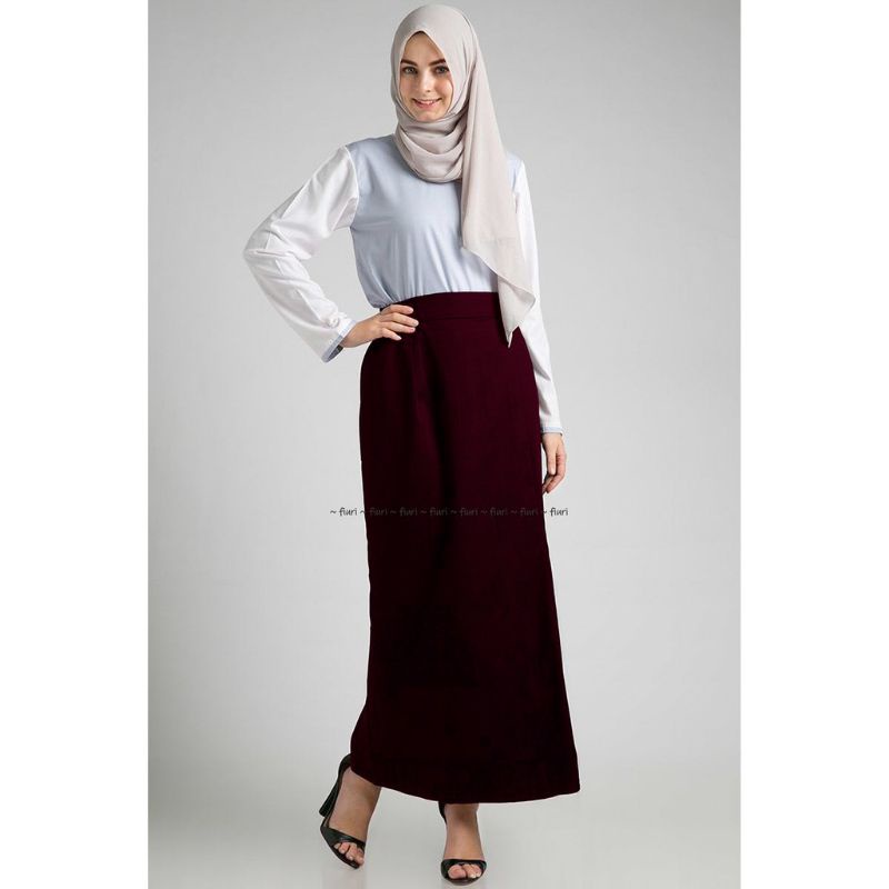 esees - ROK SPAN || ROK KERJA WANITA PINGGANG KARET || ROK KAIN JUMBO