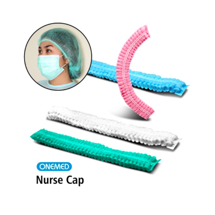 Nurse Cap Topi Perawat Penutup Kepala Non Woven OneMed box 100pcs