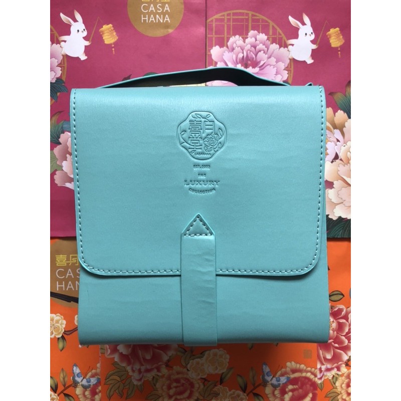 Casahana Mooncake Hana Tote Mooncake Gift Set ( Blue ) - Yue Bing Kue Bulan Casahana Import Malaysia