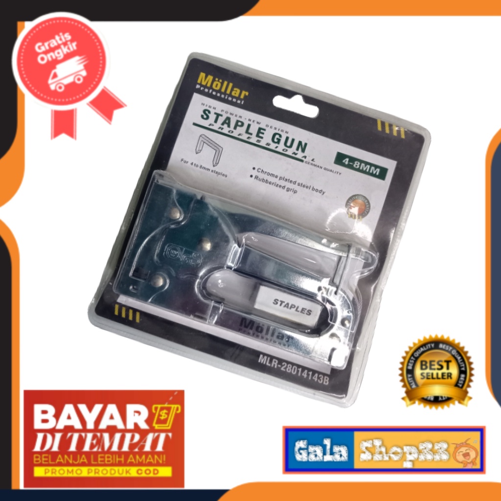 

Staple Gun 4-8MM Merek Mollar Original / Staples Jok / Staples Tembak Hekter Mollar 4-8MM