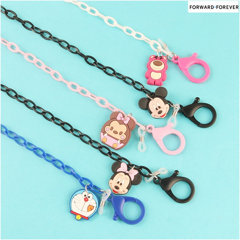 Tali Lanyard Rantai Kacamata Anti Hilang Motif Kartun Bahan Akrilik Untuk Anak M60083