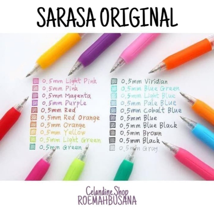 

Mantap Sarasa Pen 0.5Mm 1 Set (12Pcs) Bebas Pilih Warna Hemat