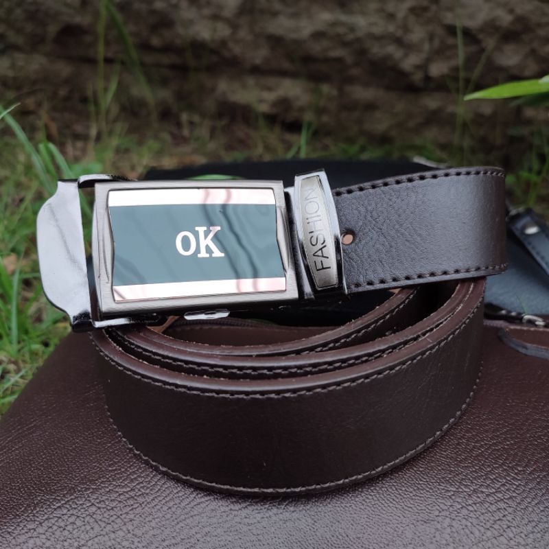 Jumbo | Gesper Pria Jepit Kulit Sintetis | Ikat Pinggang Pria Jumbo 145 High Quality | Sabuk Pria Favorit