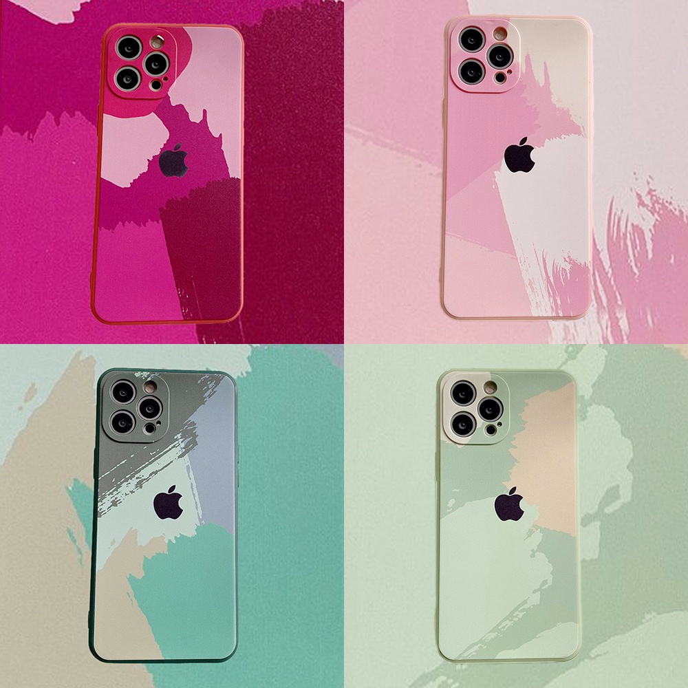 i.case_store ABSTRACK RED COLOR IPHONE CASE  IPHONE AESTHETIC TONE CASE CASING IPHONE 12 PRO MAX 11 PRO XS MAX XR 12 MINI 7+/8+ 7/8-1