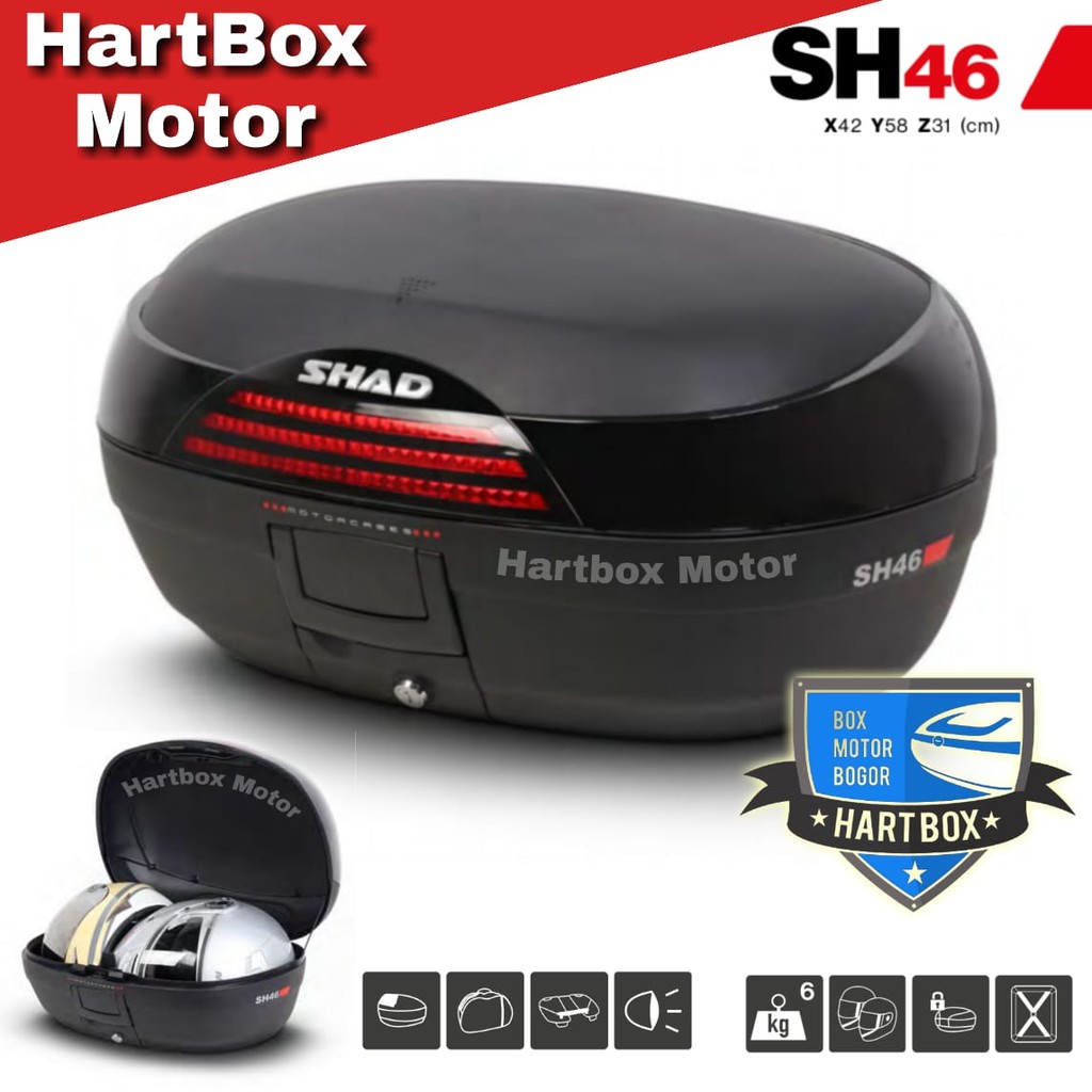 Paket Box Motor Shad SH46 TopBox Shad SH 46 Plus Backrest Sandaran Box Motor cocok untuk Nmax Xmax P