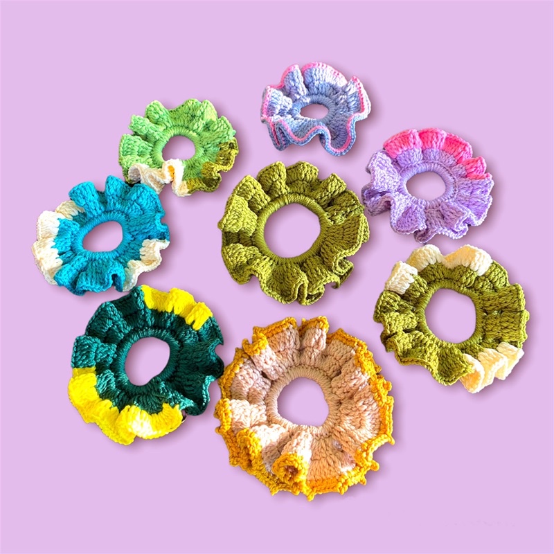 SCRUNCHIE RAJUT/ IKAT RAMBUT RAJUT / IKAT RAMBUT KOREA / CEPOL RUFFLE / KARET RAMBUT / IKAT RAMBUT A