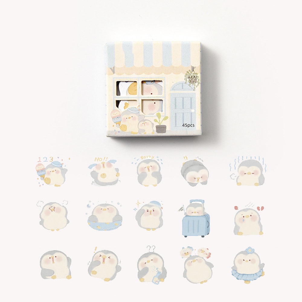 45 pcs/box Kotak Stiker Dekorasi Akun Tangan Kreatif 100*110mm