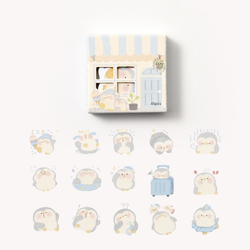 aaoottuuoo5.id Cod   45pcs/box Lovely Little House Boxed Decals Diary Notebook Decor DIY Stickers with 6 Patterns