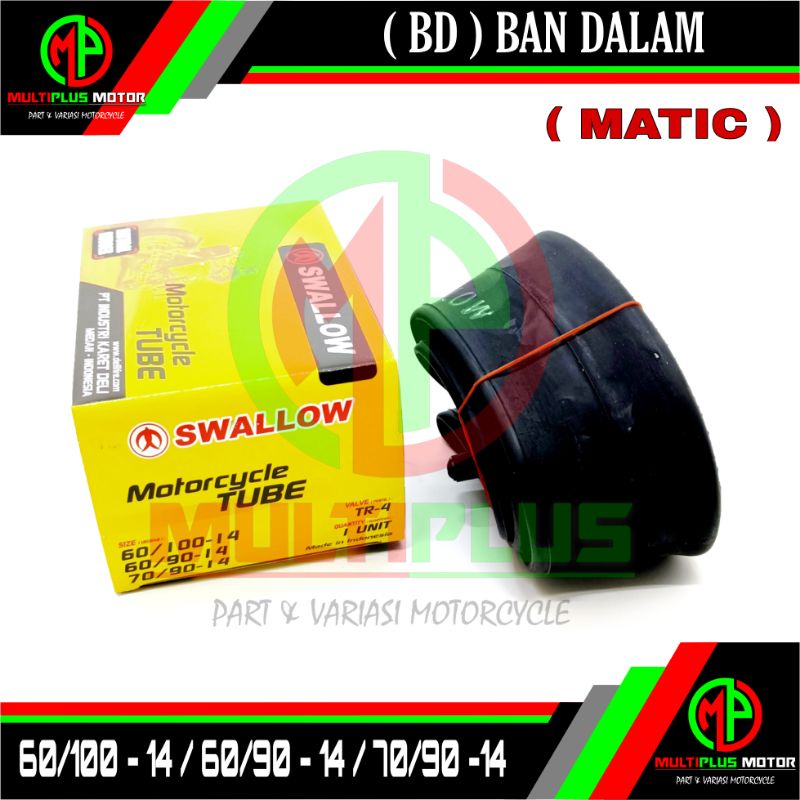 Ban dalam SWALLOW matic belakang 60/90-14,60/100-14,70/90-14,RING 14,BEAT,VARIO,SCOOPY,MIO,XEON,FINO