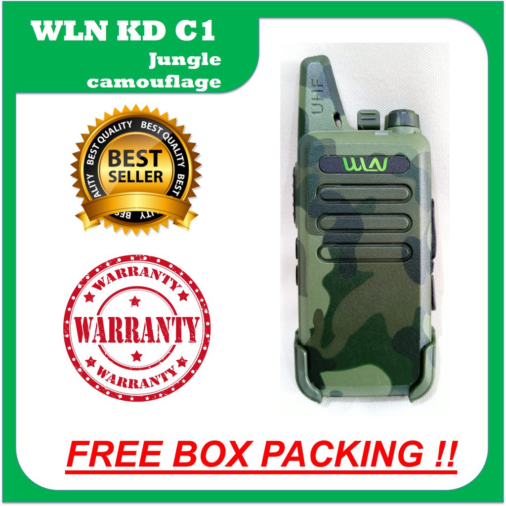 HT WLN KD C1 Jungle Camouflage, KDC1 KD-C1 Loreng doreng tentara army UHF Singleband Handy Talky