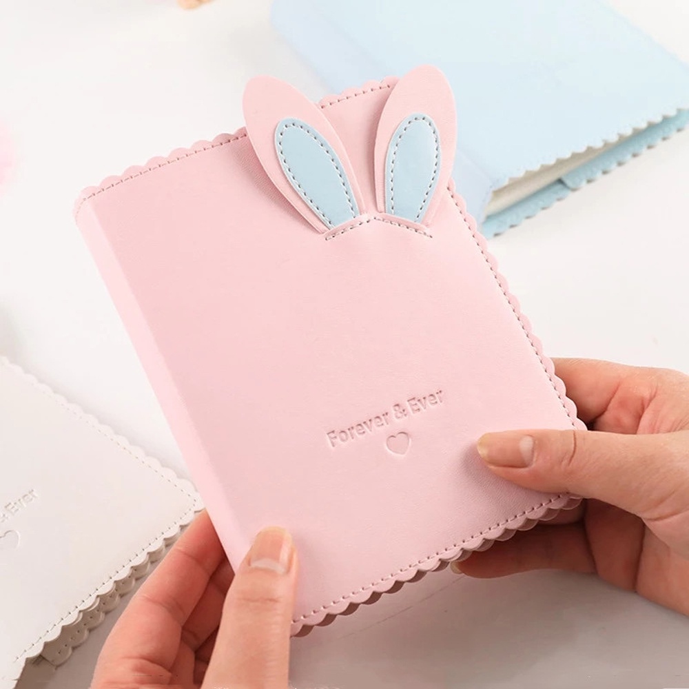 ELEGANT High quality Card Holder Cute Binders Albums Photo Album Book 64 Pockets Card Stock Rabbit Mini album 3 Inch Instand Camera Album/Multicolor