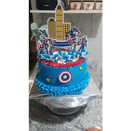 

kue ulang tahun capten america