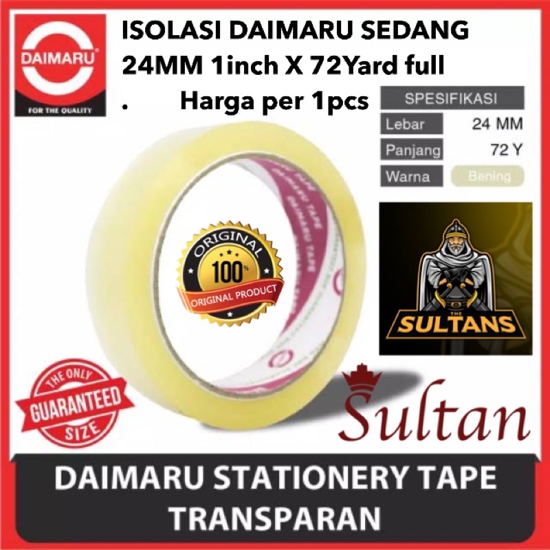 GROSIR ISOLASI DAIMARU ORIGINAL UKURAN SEDANG 24MM 1INCH 72YARD FULL