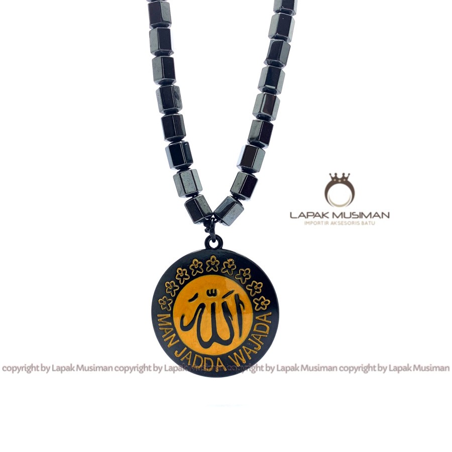[Bayar di Tempat] Kalung Kesehatan Pria Wanita Giok Hitam Magnet