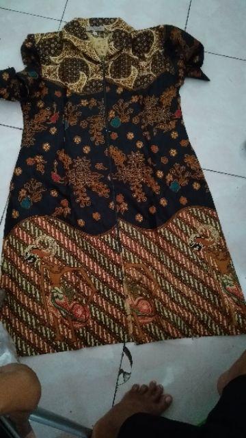 Couple Tunik Batik Wanita Sekar Jagat #3 Abu Vania Mono Batik