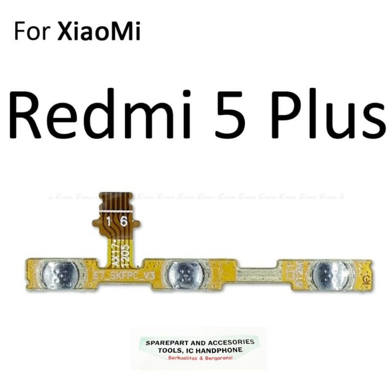 FLEXIBEL FLEXIBLE ON OFF XIAOMI REDMI 5 PLUS POWER VOLUME