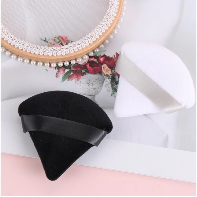 TRIANGLE PUFF - Triangle Powder Puff Flours Mini Face Makeup Sponge Cosmetics Soft Cotton Face Powder Puff Washable Lightweight