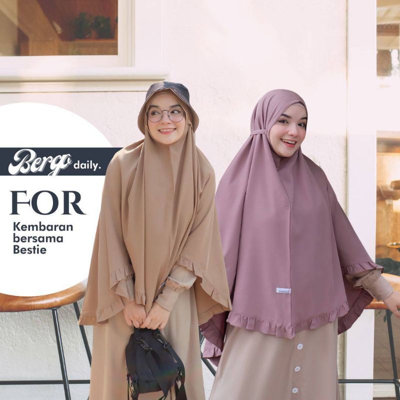 Bergo Arla Khumaaz Azda | Bergo Tali Army Teracota