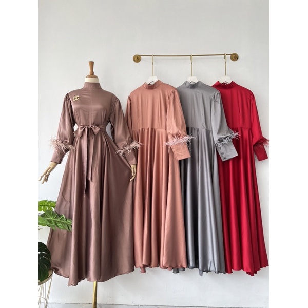 dres soft satin silk bulu