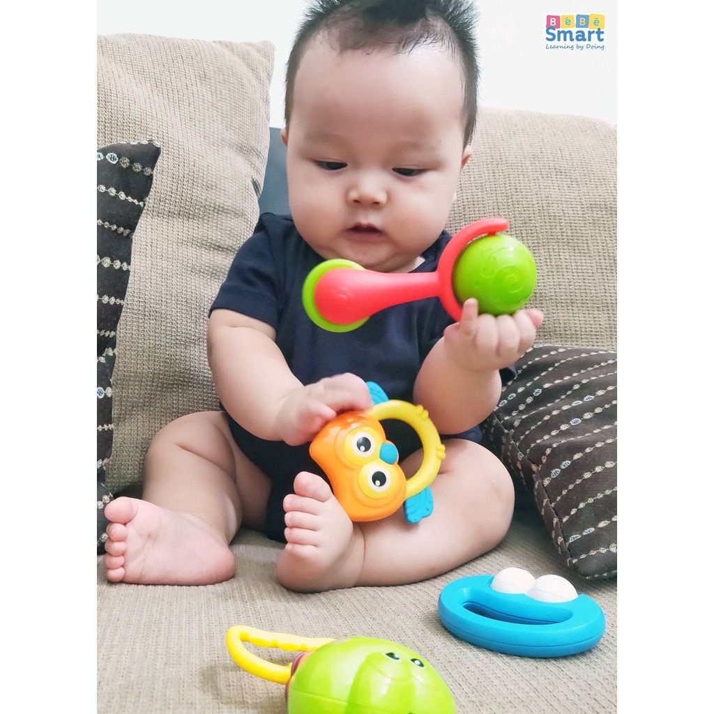 Bebe Smart Rettles &amp; Teether 5 set - Mainan Anak