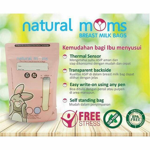 (BISA COD) Kantong ASI Natural Moms 100ml 120ml 200ml