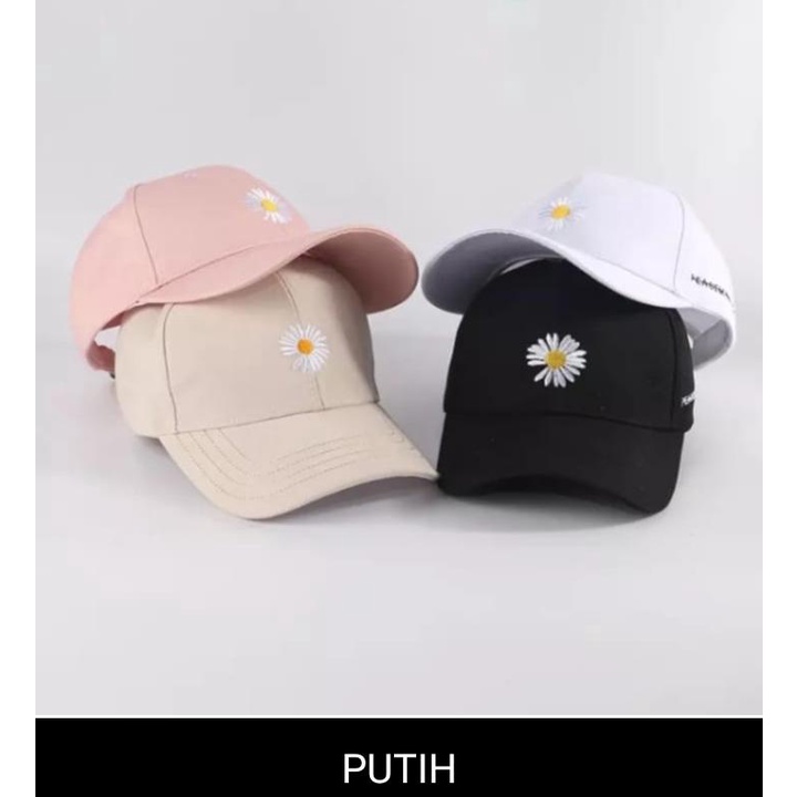 TOPI BORDIR BUNGA/TOPI BAHAN COTTON/TOPI BASEBALL/TOPI KEKINIAN/TOPI KOREA STYLE/TOPI GAYA KOREA/TOP