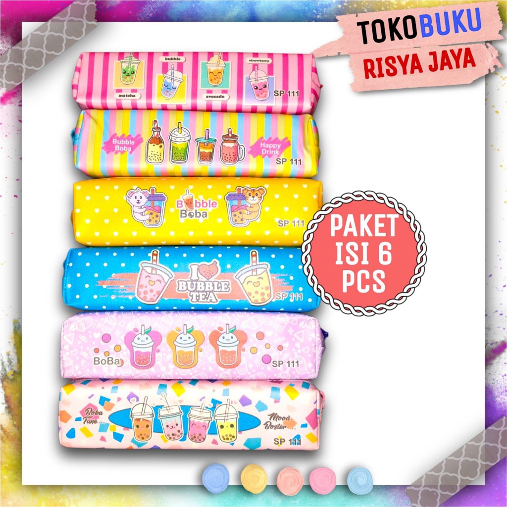 

Paket RESELLER Kotak Pensil Motif Boba Isi 6 PCS