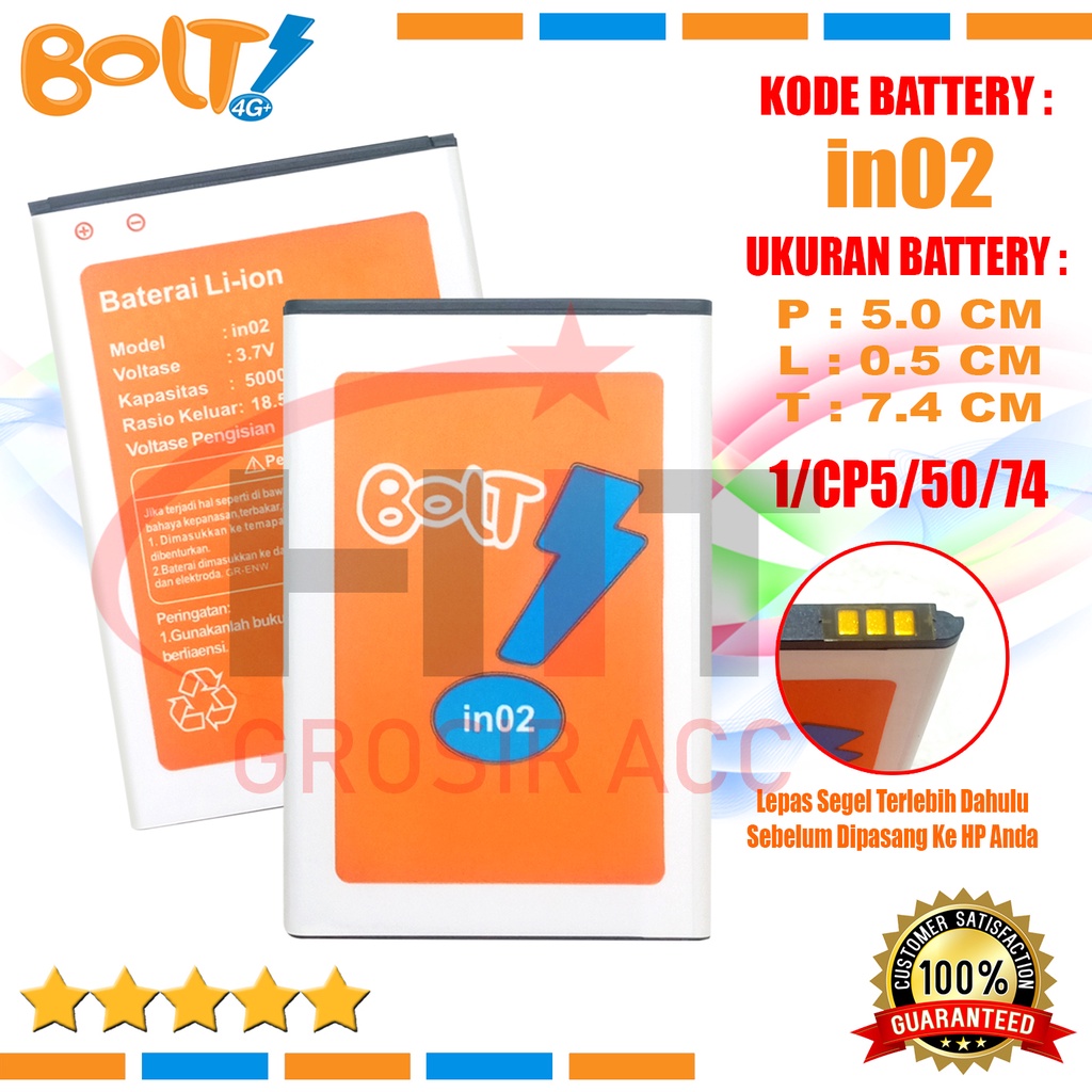 Baterai Battery Double Power BOLT Aquila Slim Ultra LTE in02 BL1 IN02