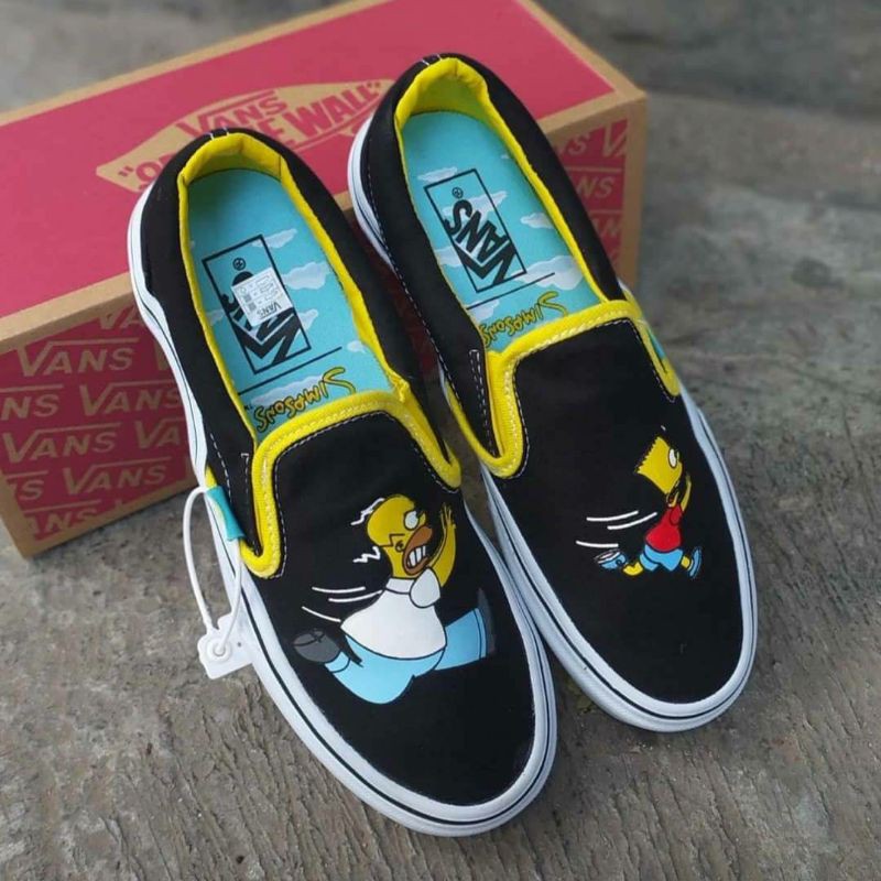 VANS SLIP ON THE SIMPSONS HOMER BART WAFFLE DT