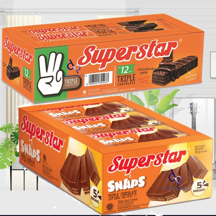 

Wafer-Biskuit- Supertar Laris Manis (Superstar Triple Choco & Superstar Snaps) -Biskuit-Wafer.