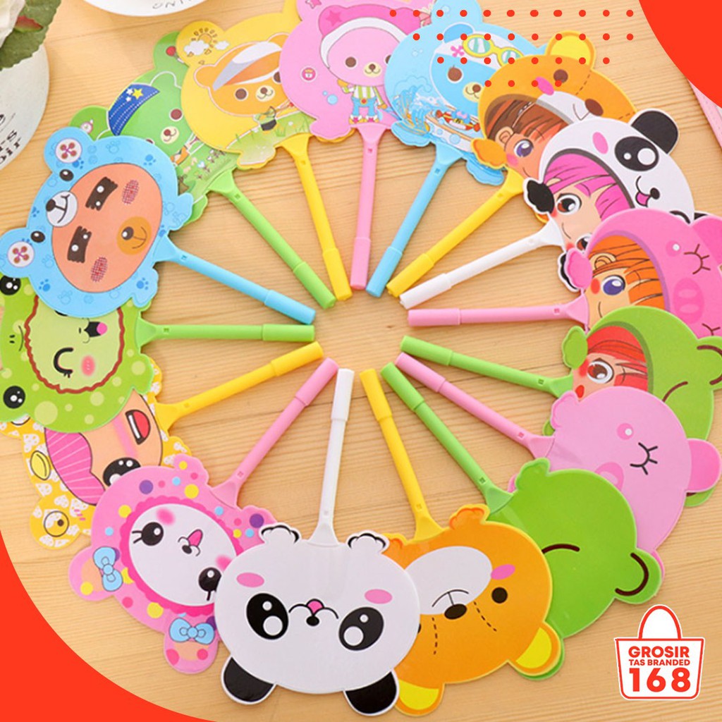 PULPEN KIPAS KARAKTER IMPORT KOREA LUCU ANAK IMPORT PENA MURAH ALAT TULIS MURAH PULPEN MURAH