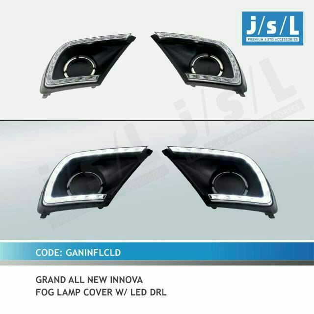 Foglamp Cover With Lamp DRL Grand All New INNOVA Led DRL Cover Foglamp INNOVA 2012 sampai 2015