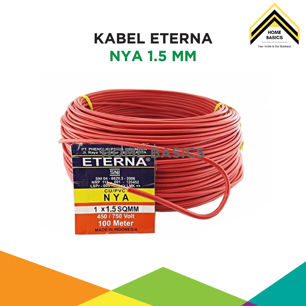 Kabel Listrik Eterna NYA 1.5 mm Tunggal