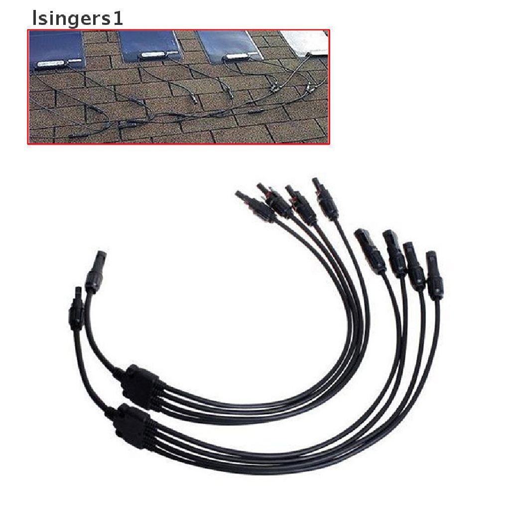 (lsingers1) 2pcs MC4 Kabel Konektor Cabang Panel Surya Tipe Y 1 Ke 4