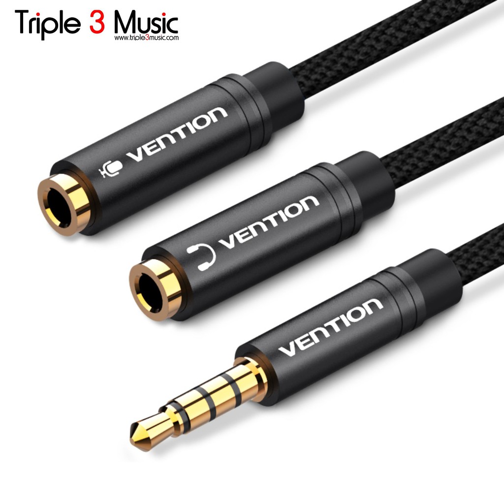 VENTION BBMBY Kabel Aux Audio Splitter 3.5mm 4Pole Female to 2 Male