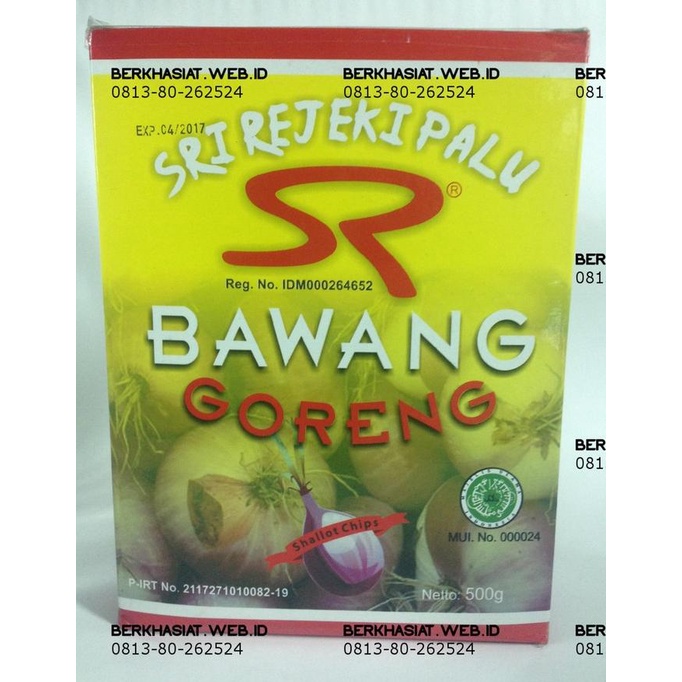 

(PAKET 3) Bawang Goreng Sri Rejeki - Bawang Palu ukuran 500gr