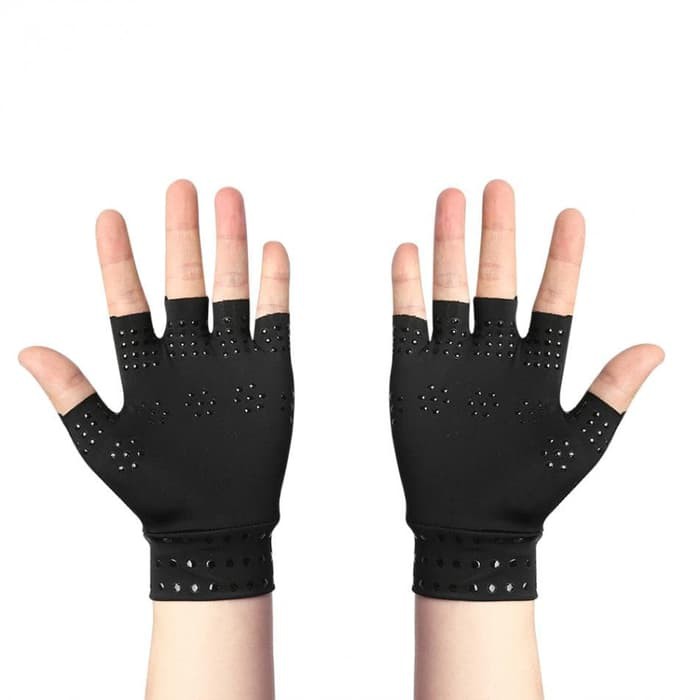 Sarung Tangan Terapi Magnetic Therapy Gloves support Hand HITAM