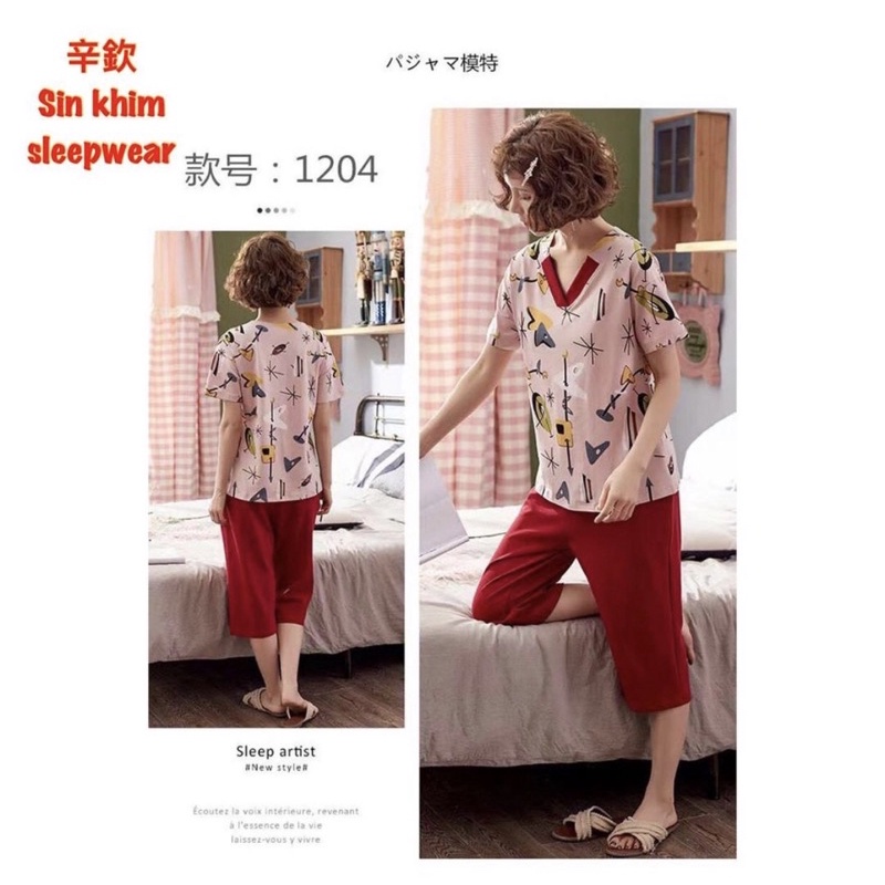 7/8 Katun Homewear Import sleep.pajamass