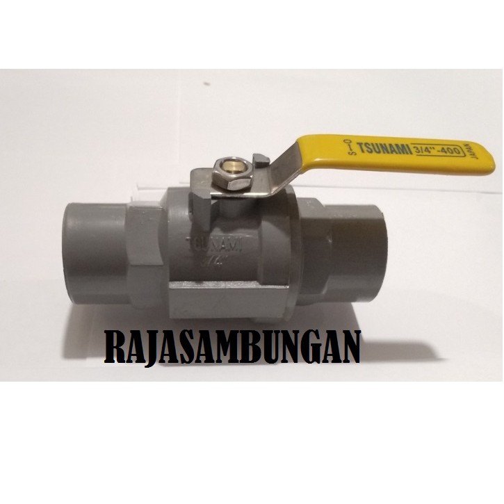 Ballvalve Polos PVC 3/4 inch Gagang Stainless StopKran Stop Kran Air Kran Sambungan Pipa Air