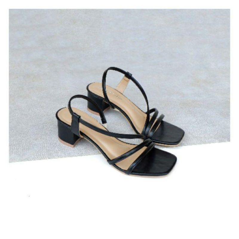 Sandal heels wanita hak tahu 5cm collesion