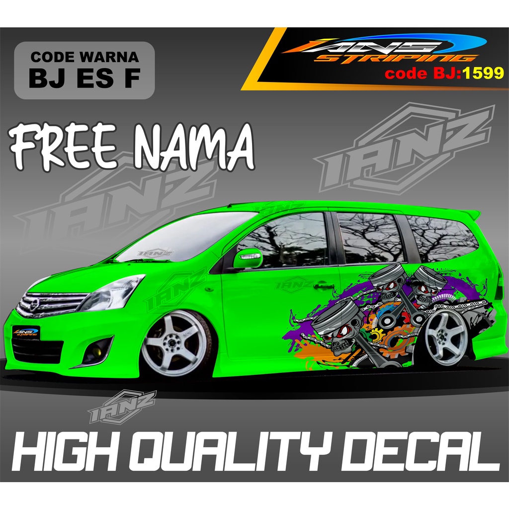 STICKER DECAL MOBIL GRAND LIVINA NEW DESAIN / STIKER MOBIL TERIOS XPANDER NEW DESAIN / VARIASI STIKER MOBIL AVANZA XENIA