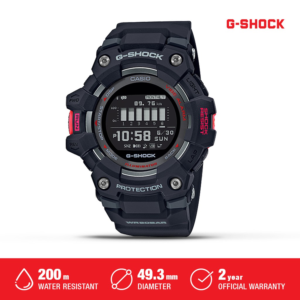 Casio G-Shock G-Squad Jam Tangan Pria GBD-100-1DR Waterproof