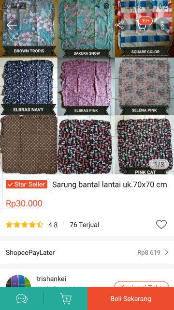 Sarung Bantal Lantai Uk.70x70 Cm