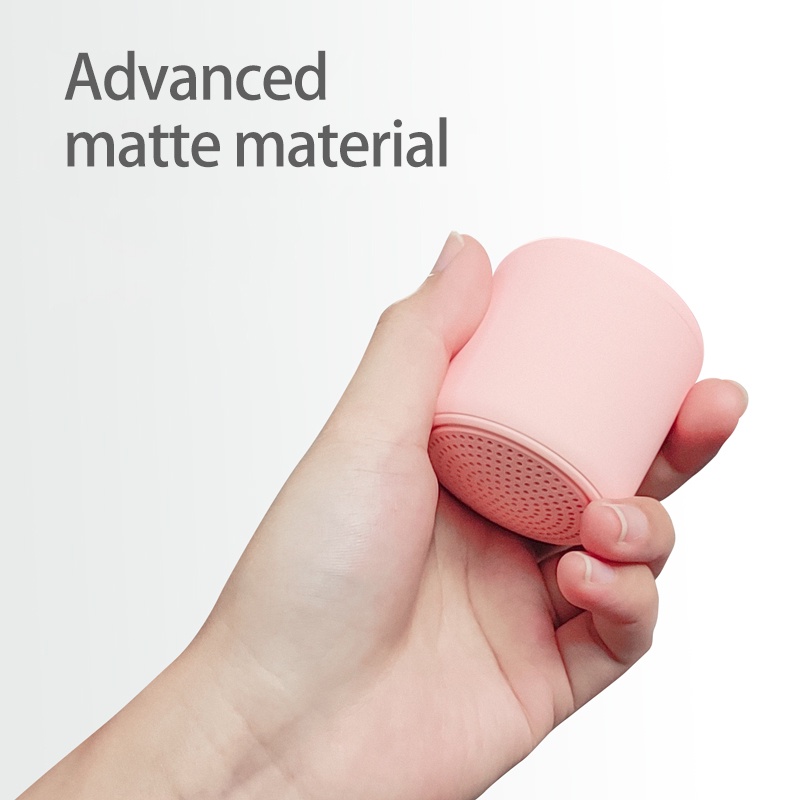 Macaron Mini Bluetooth Speaker Bass Wireless Audio Portable Speker Bulat Meriam Baja Kecil