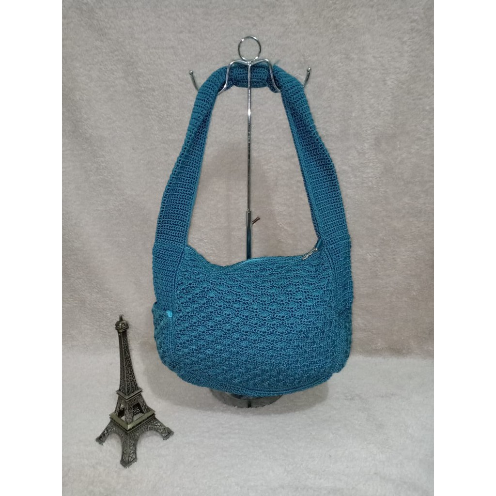 TAS RAJUT ARUMI BIRU TOSCA