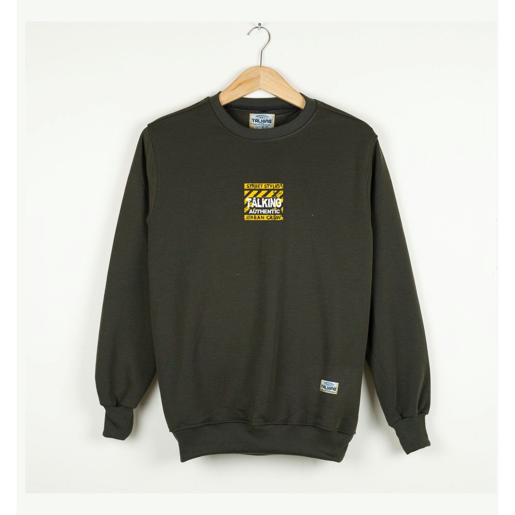 Talking Crewneck Distro Sweter Oversize Cewek Cowok