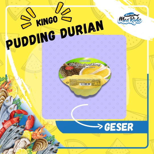 

Pudding Buah Durian Kingo Pudding With Nata De Coco Kemacan Cup Murah