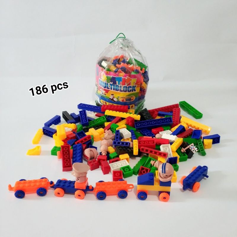 Kreatif Block Lego  Anak Bricks Kantong  Isi Banyak Shopee 